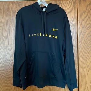 Large black Nike LiveStrong sweatshirt.